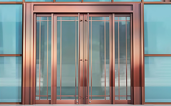 留坝玻璃地弹门